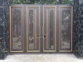 Cắt hoa văn CNC cửa nhôm Biên Hòa đẹp chuẩn từng chi tiết